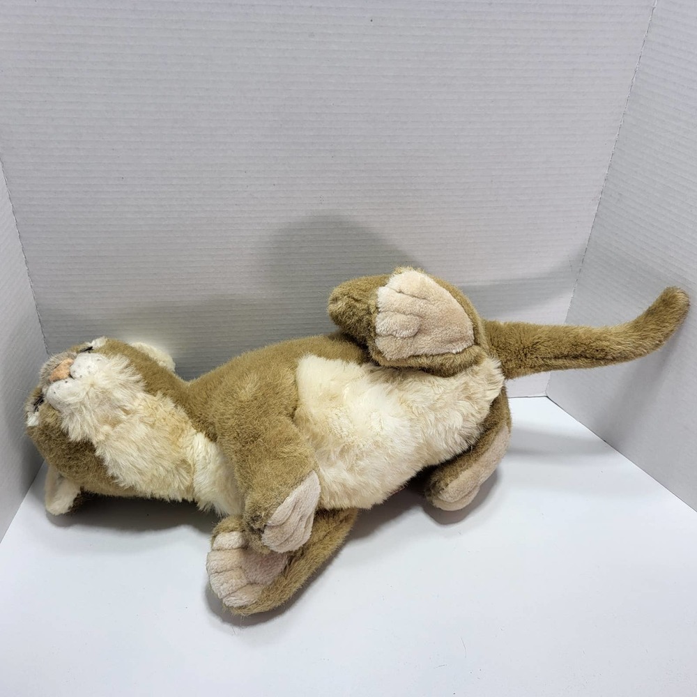 Vintage 1983 Avanti 18" African Lion Cub Stuffed Plush Cat Toy Hand crafted - Picture 6 of 10